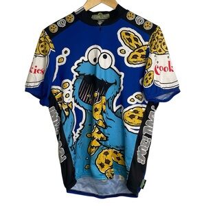 Vintage 2005 Sesame Street Cookie Monster Cycling Jersey by Pearl Izumi